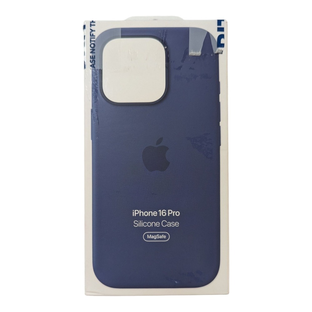 V6-O Apple Silicone Soft Case with MagSafe for‎ Apple iPhone 16 Pro - Navy Blue
